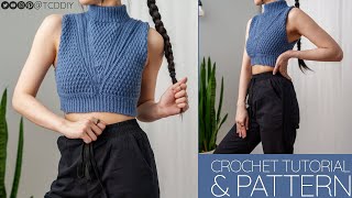 How to Crochet: Turtleneck Sweater Vest | Pattern & Tutorial DIY