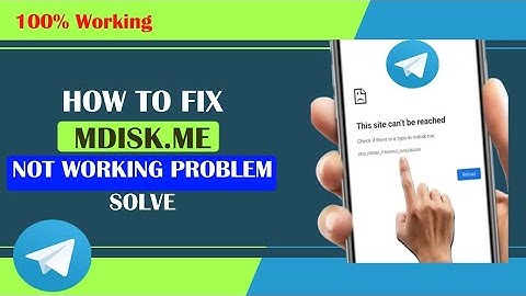 How to fix mdisk.me not working properly || Quick and Easy fix Telegram link not working
