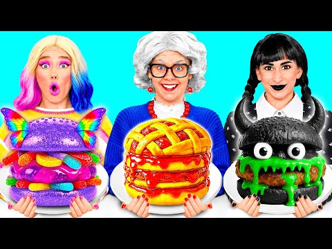 McDonald's Wednesday vs Grandma Cooking Challenge | Kitchen War by BaRaDa Gold Challenge