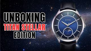 Unboxing Titan Sun Moon Phase Cobalt Blue Stellar Edition