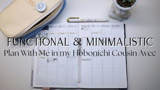 Functional & Minimalistic Plan With Me | Hobonichi Cousin Avec 📖