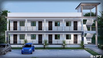 แบบห้องเช่าพร้อมดาดฟ้า 8ห้อง