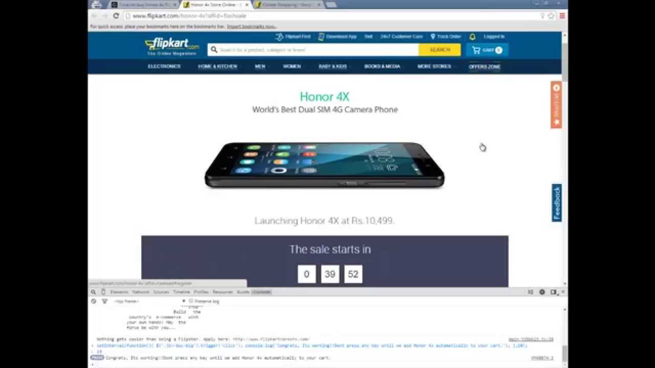 Tricks to buy Honor 4x on flash sale