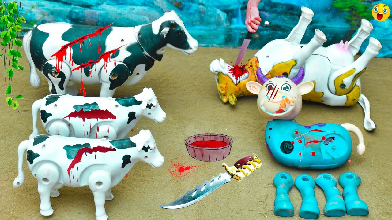 AMAZING TOY WALKING COW AND ELEPHANT 🐄🐘 WADIDAU‼️PROSES POTONG SAPI KURBAN SIMOLASI