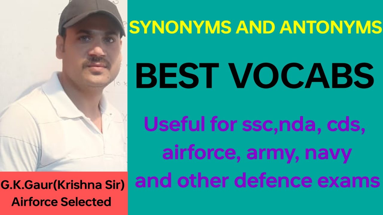 SYNONYMS AND ANTONYMS BEST VOCABULARY BOOSTER CLASS YouTube