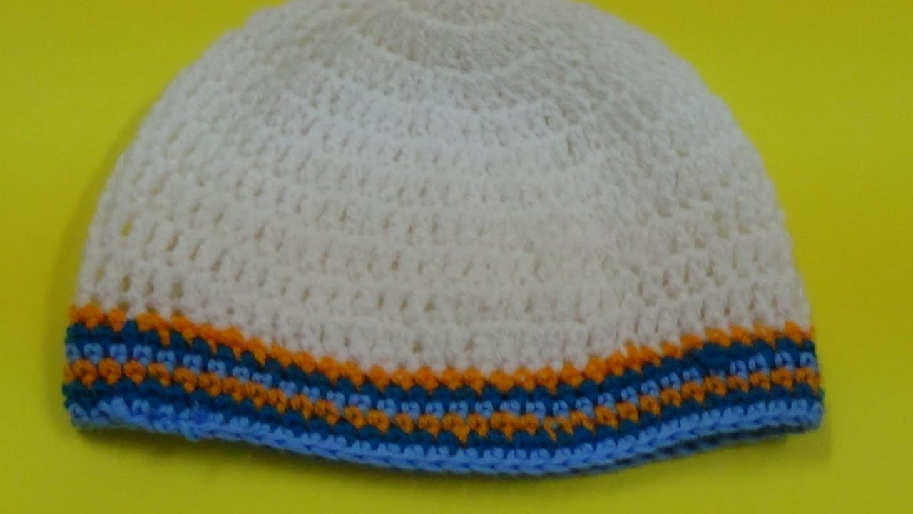 Very easy crochet prayer cap - YouTube