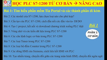 B1. Tìm hiểu phần mềm Tia Portal lập trình cho PLC Siemens và các thành phần đi kèm trong bộ cài.