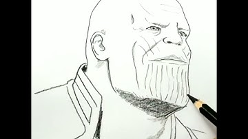 EASY, How to draw thanos , avengers marvel comic / drawing tutorial