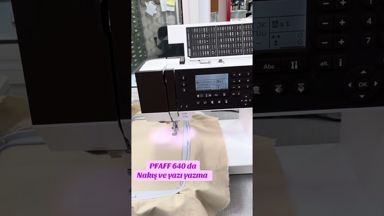 Pfaff creative 640 makinamızda kısaca yazı yazma ve nakış nasıl yapılır size anlatmak istedim haydii