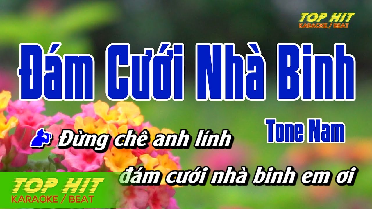 Đám Cưới Nhà Binh Karaoke Tone Nam (Song Ca) Nhạc Sống | TOP HIT KARAOKE