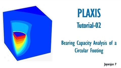 PLAXIS Tutorial-2: Bearing Capacity Analysis of a Circular Footing