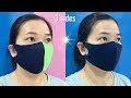 ⭐️ SMART MASK 2 LAYER - 3 SIDES - NO RULER - NO SEWING MACHINE - NO ELASTIC TIE - FROM OLD CLOTHES !