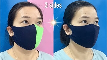 ⭐️ SMART MASK 2 LAYER - 3 SIDES - NO RULER - NO SEWING MACHINE - NO ELASTIC TIE - FROM OLD CLOTHES !