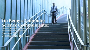 November 2023 CACM: On Being A Computer Science Communicator