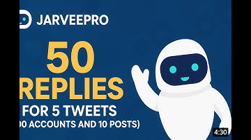 JarveePro Twitter 50 Replies for 5 tweets (100 accounts and 10 posts text)