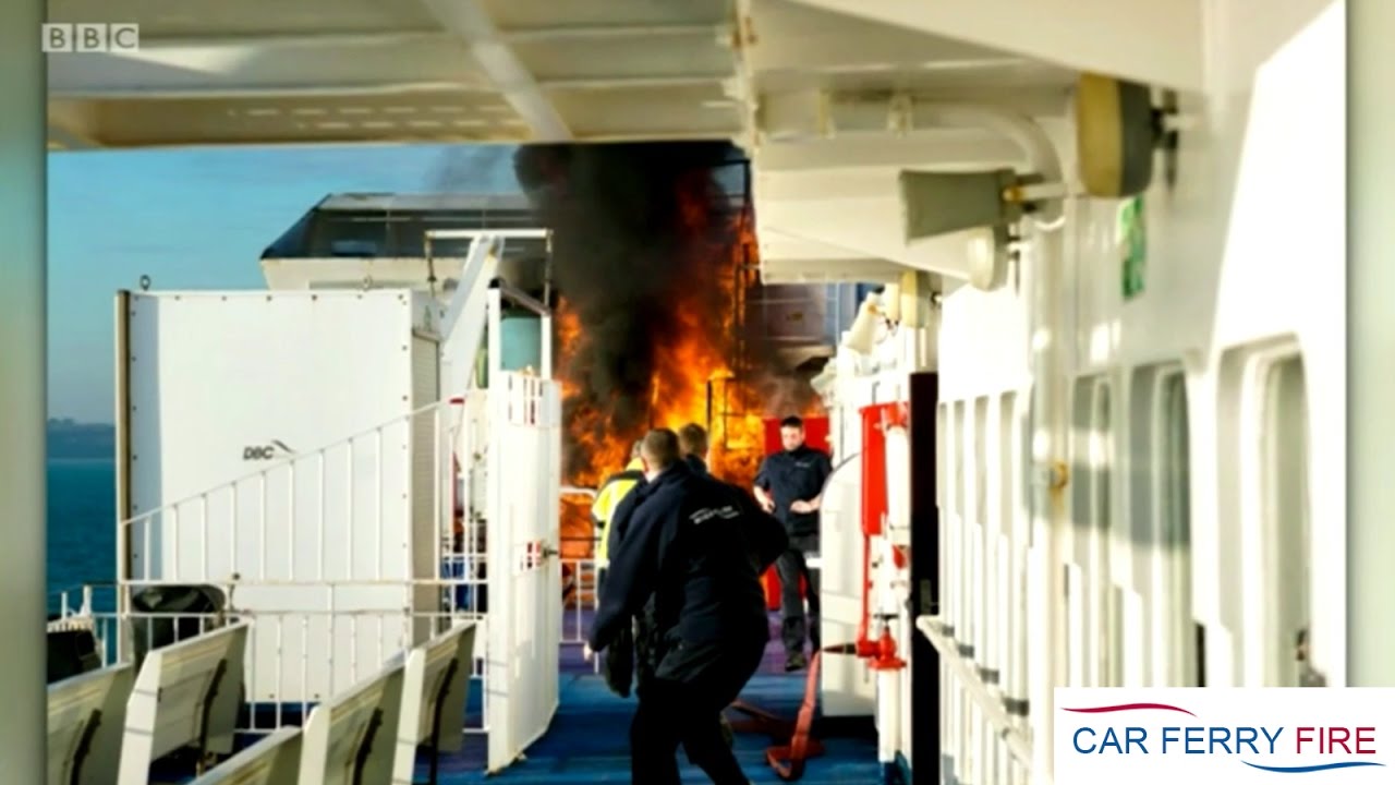 Wightlink Car Ferry Fire - St Faith