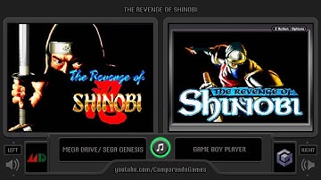 The Revenge of Shinobi (Sega Genesis vs GBA) Side by Side Comparison