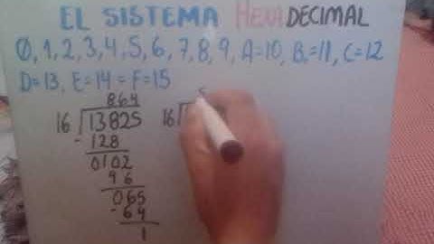 Conversion de cifas de sistema decimal a sistema hexadecimal parte 1
