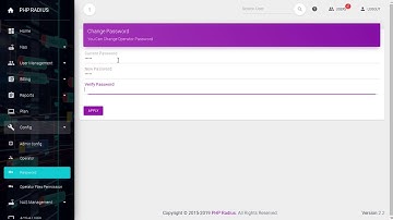 How to change login password | PHP Radius