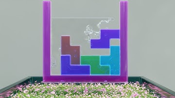 3d Tetris Animation | Liquid Simulation