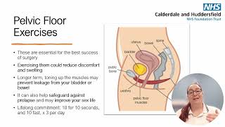 Enhanced Recovery Programme - Hysterectomy and Vaginal Repair Advice and Exercises.