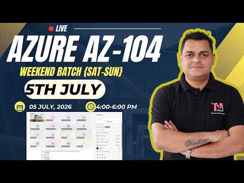 Registration Open: Microsoft Azure AZ-104 Live Online Weekend Batch | Starts 5th July.