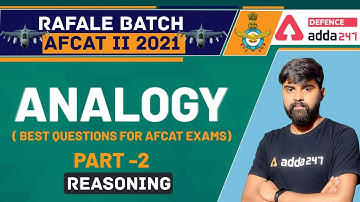 AFCAT 2 2021 Reasoning | Analogy | Best Questions for AFCAT EXAM | Part 2