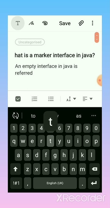 Marker interface in java. - YouTube