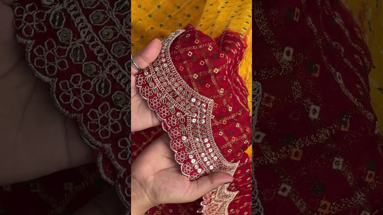 Yellow Printed Butti with Sequins Coding Cutwork Border Saree – Soft Viscose Georgette