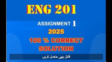 ENG201 Assignment 1 Solution Fall 2025 | Business and Technical English Writing