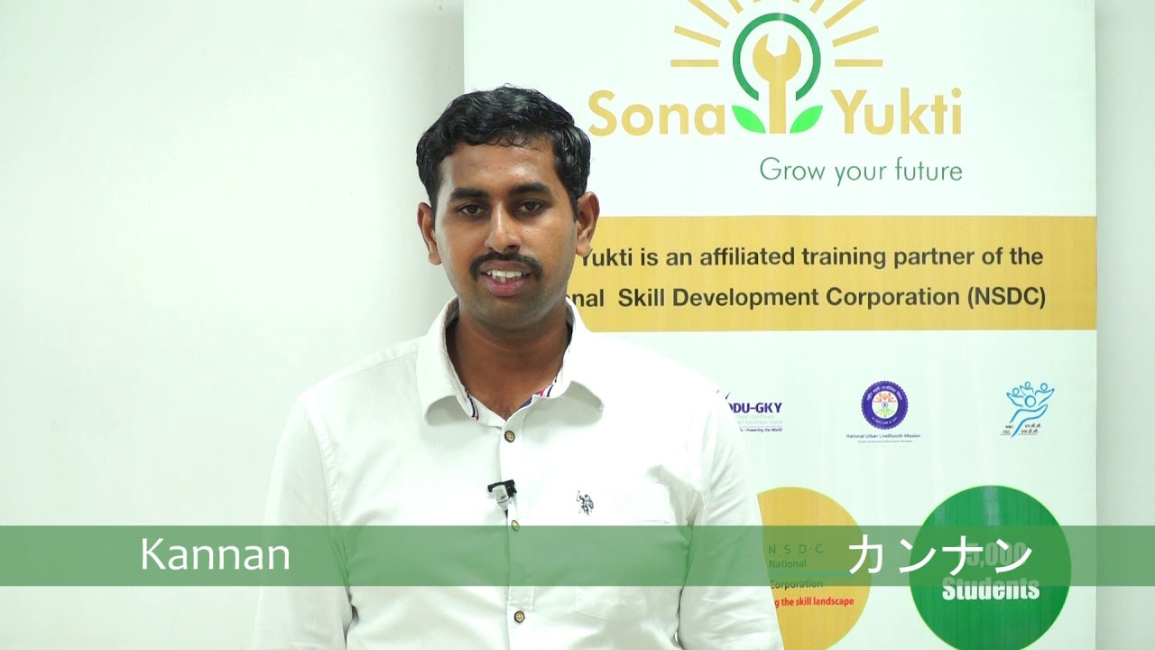 Kannan, SonaYukti a Part of The Sona Group intern talks in Japanese about his technical skill sets