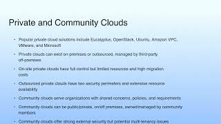 Short Summary | Cloud Computing Architecture - Deployment Models