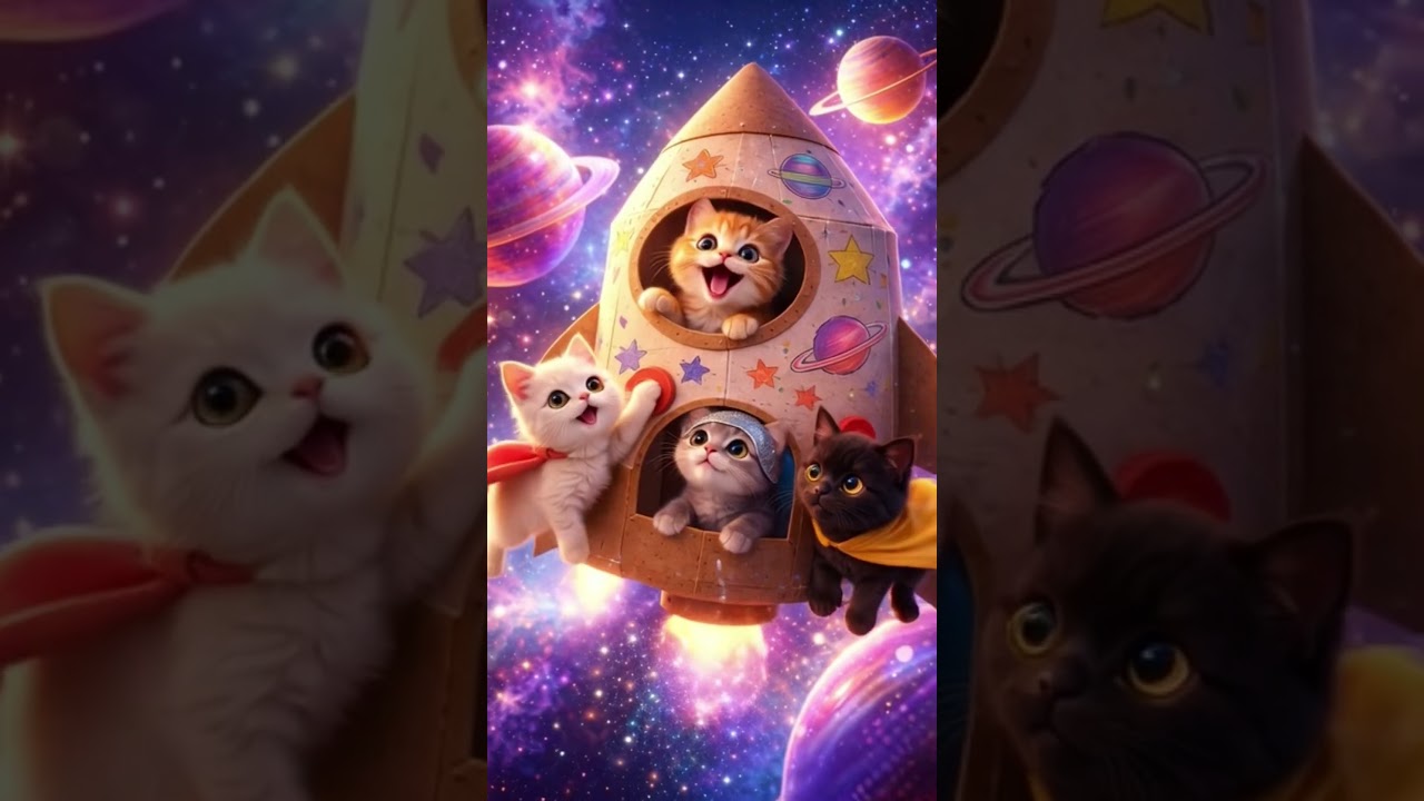 TITLE:Tiny Astronaut Kittens Explore Space 🚀🐾 