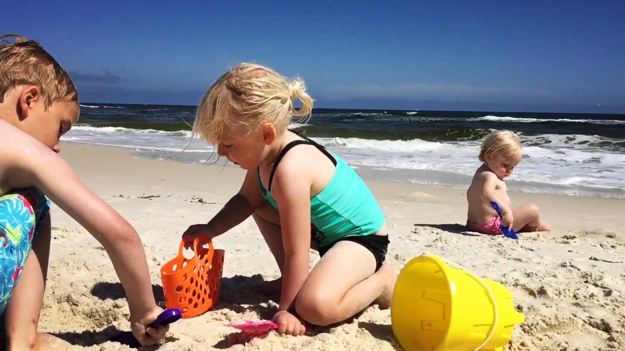 Kids Play on the Beach in Gulf Shores, AL