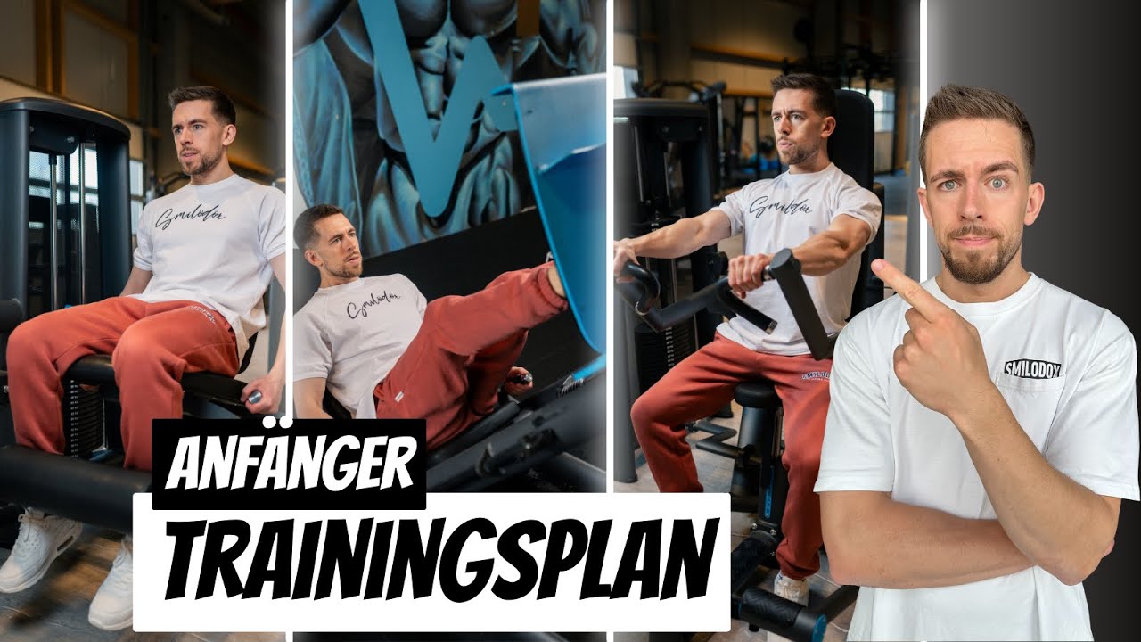 Trainingsplan für ANFÄNGER im Fitnessstudio (Muskelaufbau und Fettabbau) | Ganzkörpertraining im Gym