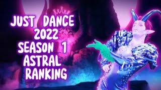 Just Dance 2022 Season 1 Ranking