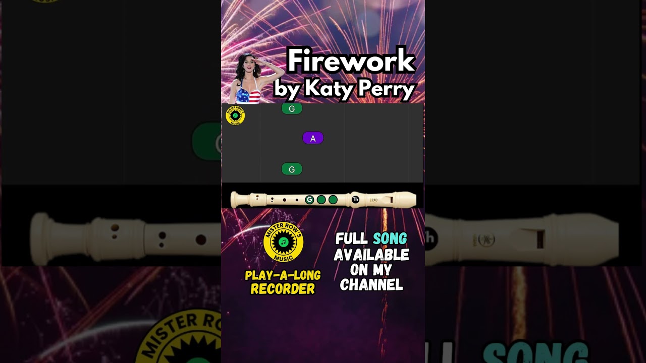 FIREWORK | by Katy Perry | Recorder Level 2 | Notes G A B C