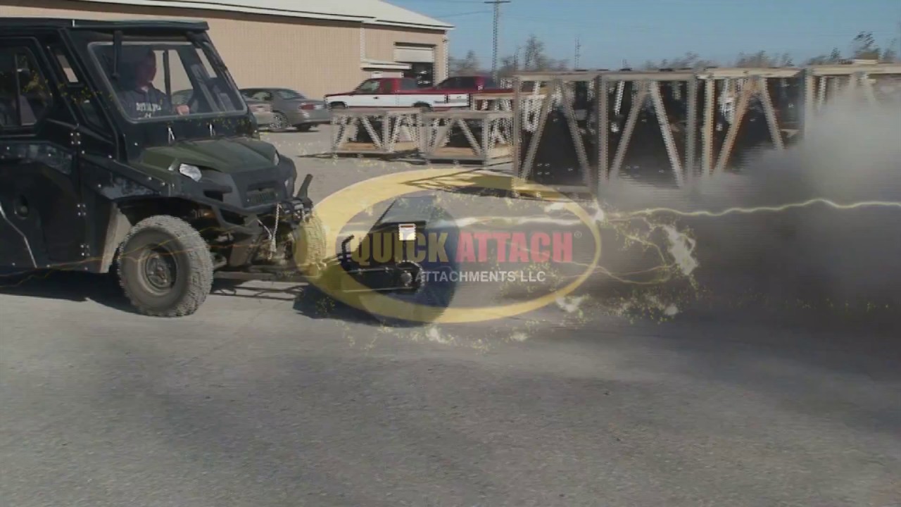 UTV Quick Sweep Angle Broom for UTV YouTube