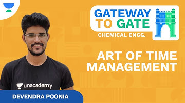 GATEway to GATE: Art of Time Management | CH | GATE & ESE | Unacademy Accord by Devendra Poonia