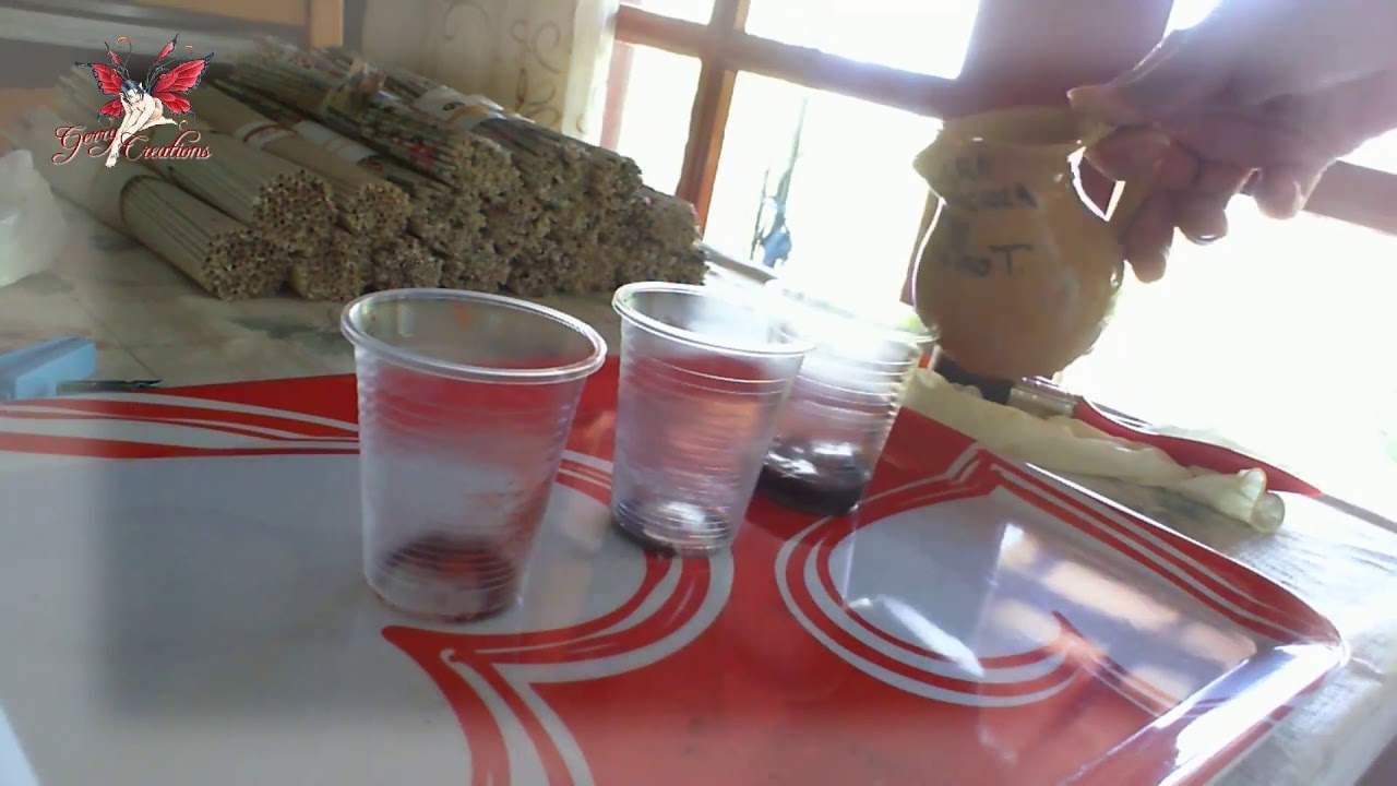 La colorazione delle cannucce di carta (1 parte)