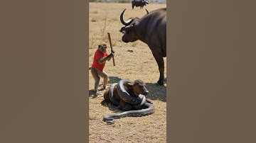 What if a Monkey Rescued a Buffalo Calf From a Deadly Snake?