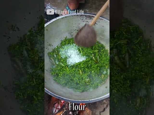 Chickpea Spinach Leaf (Cholar Shaak) Cooking Recipe