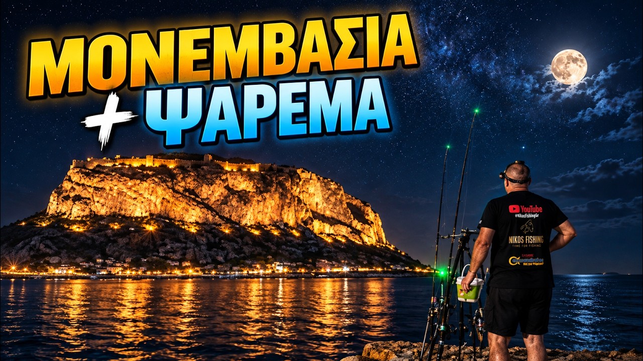 ΜΟΝΕΜΒΑΣΙΑ ΤΗ ΝΥΧΤΑ! 🏰 Βόλτα στο Κάστρο & Ψάρεμα 🎣 | PART 5