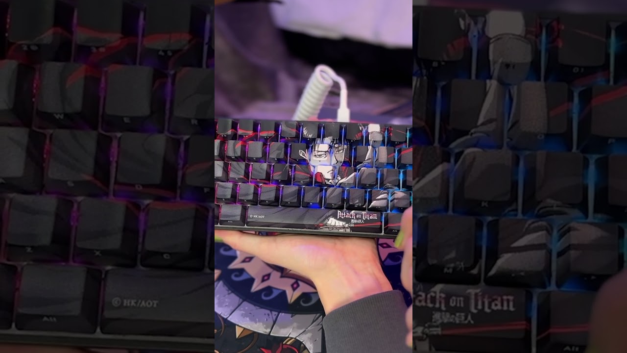 ASMR | My Attack on Titan Keyboard⌨️ #asmr #fyp #keyboard #attackontitan