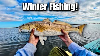 Post Cold Front Fishing for REDFISH and SPECKLED TROUT! (Solo skiff) 