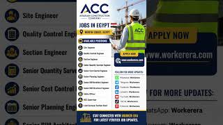 ACC Arabian Construction Company Hiring in Egypt #job #workerera #applynow #howtofindajob #howto