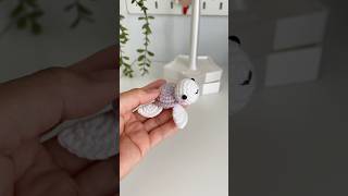 make cute turtle keychain with me 🐢 #crochet #amigurumi #crochettutorial
