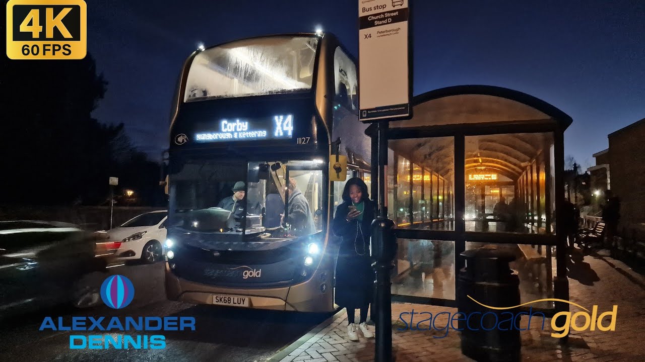 Stagecoach midlands ENVIRO 400 MMC SK68 LUY 11127 to Wellingborough
