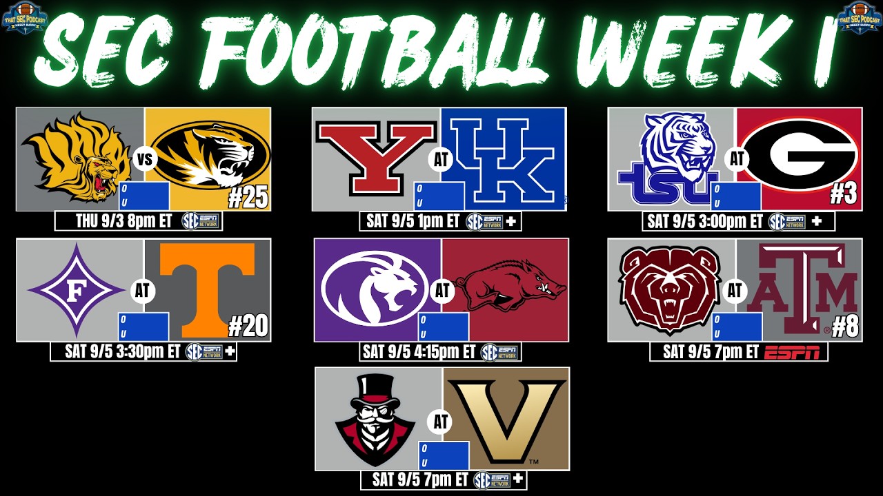 SEC Threatens to Boot LSU & Week 1 Preview: Must-Watch Games