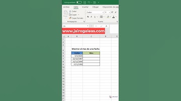 como obtener  el mes a partir de una fecha en excel
